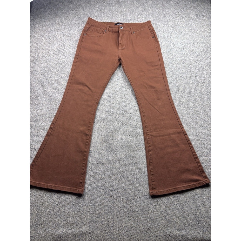 Bestwind Women's Flare Jeans Rust Brown 60's 70's Inpso Size Medium